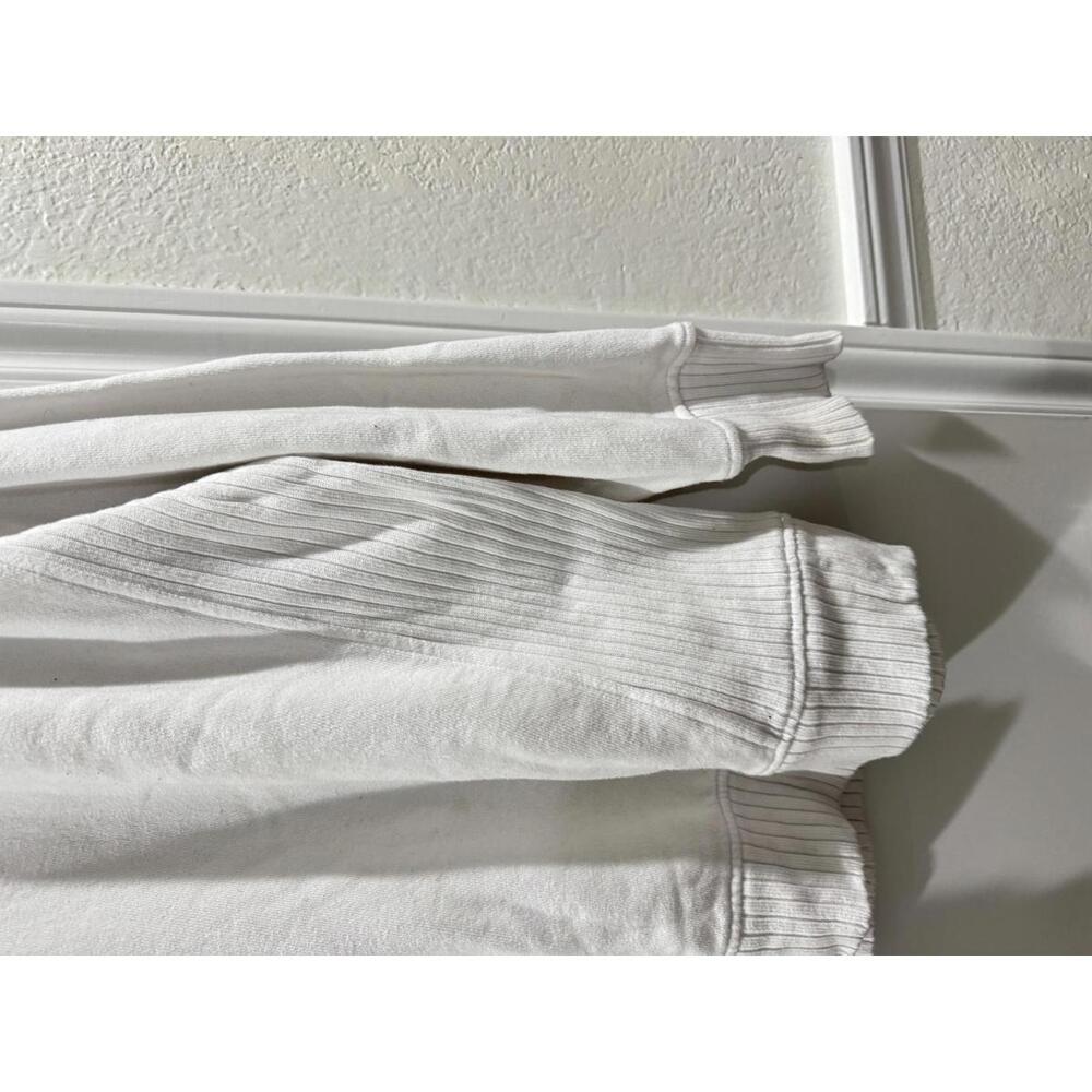 Aerie Down To Earth White Crew Neck Oversized Sweatshirt- Size Large - Picture 6 of 9